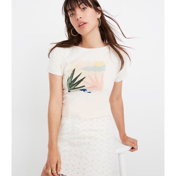 Madewell Tops - EXTRA 50% OFF! Madewell Botanical Graphic Boxy Tee